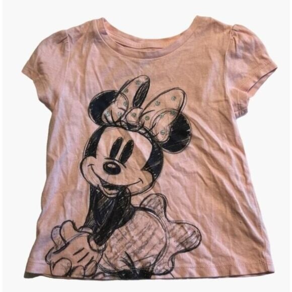 Disney Baby GAP Organic Cotton Girls Size 2 Minnie Mouse Tee Shirt - Picture 1 of 3